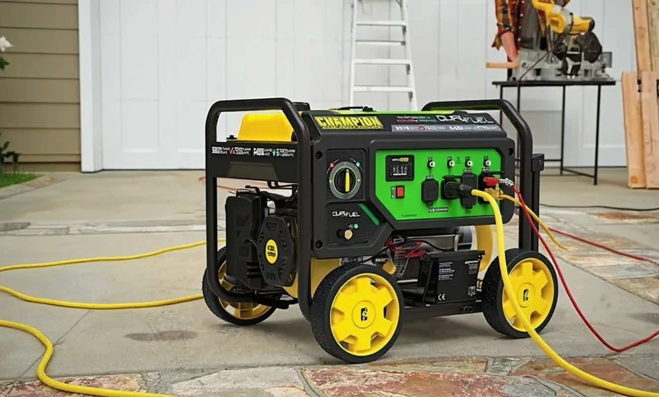 flux-context.com, flux kontext, style: none, prompt: Instead of yellow, green, the generator is turned in the opposite direction, facing the viewer.