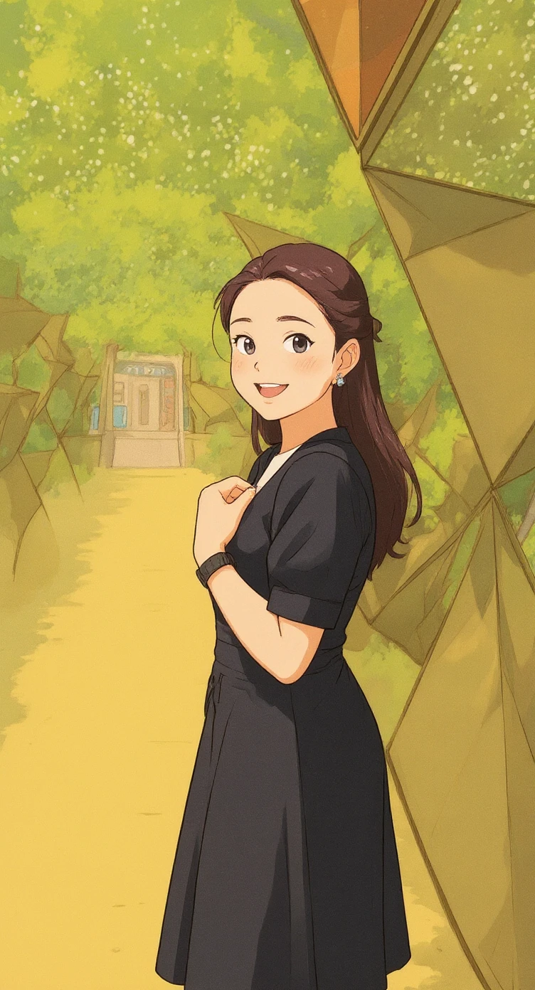 flux-context.com, flux kontext, style: ghibli, prompt: Change the style to Japanese Ghibli style, keeping the characters and environment unchanged.