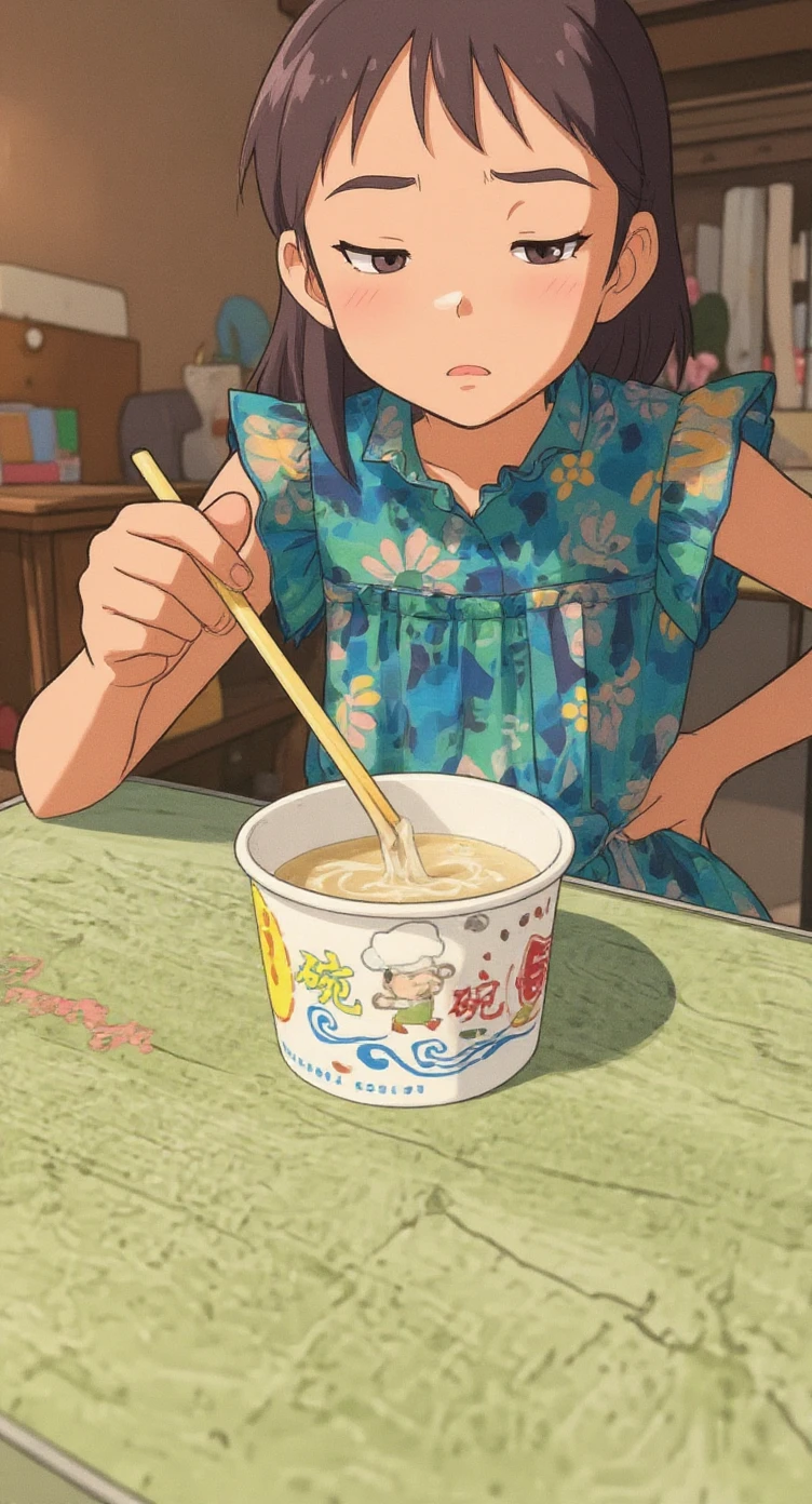 flux-context.com, flux kontext, style: ghibli, prompt: Change the style to Japanese Ghibli style, keeping the characters and environment unchanged.