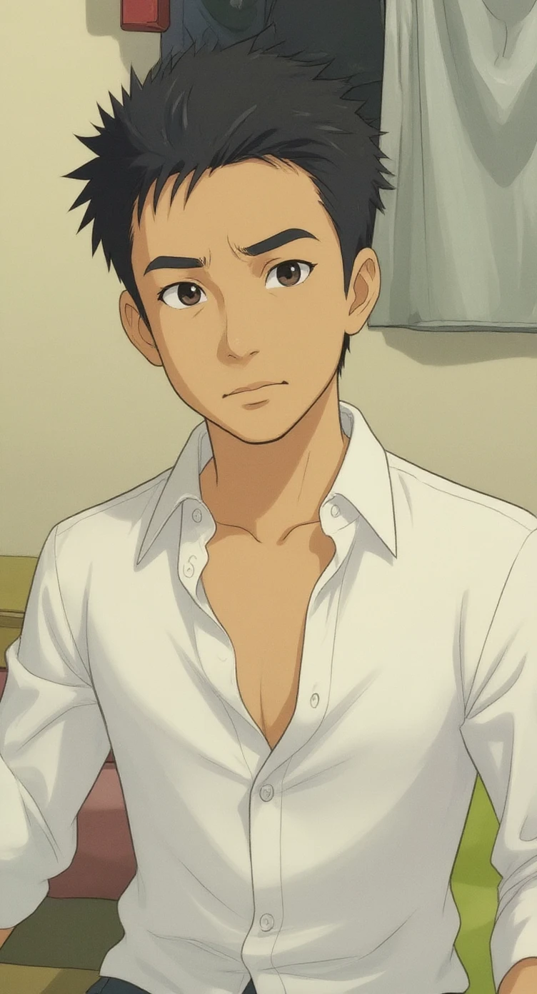 flux-context.com, flux kontext, style: ghibli, prompt: Change the style to Japanese Ghibli style, keeping the characters and environment unchanged.