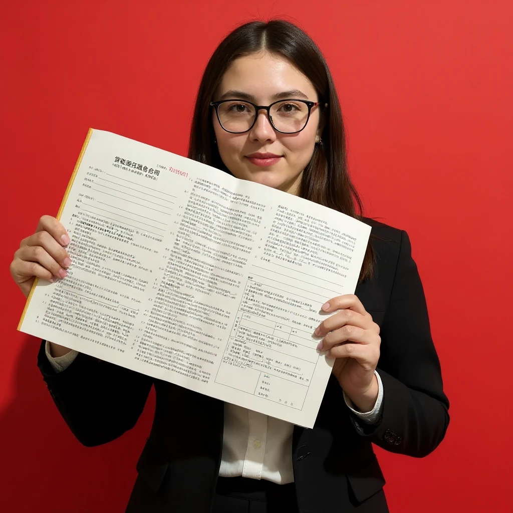 flux-context.com, flux kontext, style: none, prompt: Replace the character with a young female lawyer and the background to red