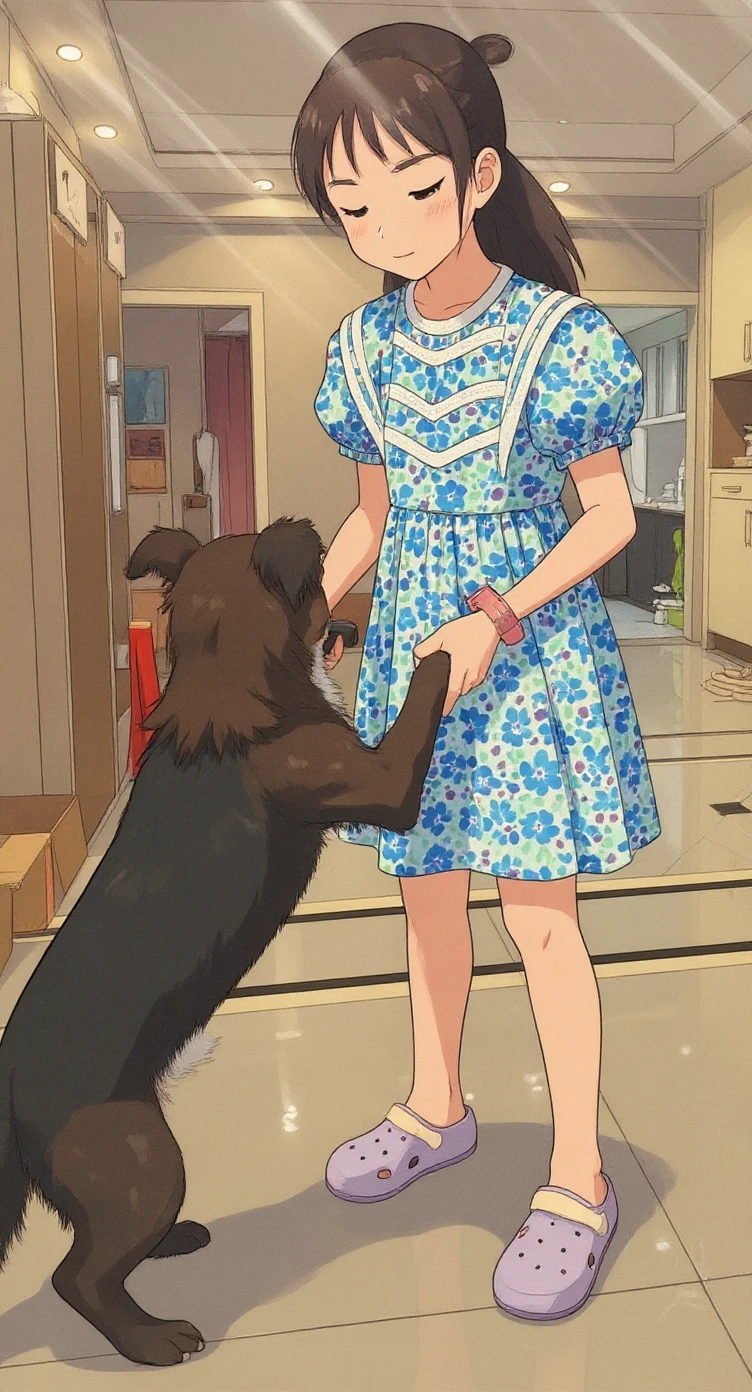 flux-context.com, flux kontext, style: ghibli, prompt: Change the style to Japanese Ghibli style, keeping the characters and environment unchanged.