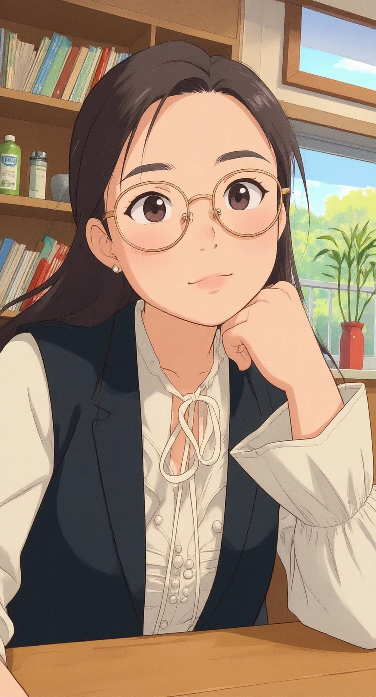 flux-context.com, flux kontext, style: ghibli, prompt: Change the style to Japanese Ghibli style, keeping the characters and environment unchanged.