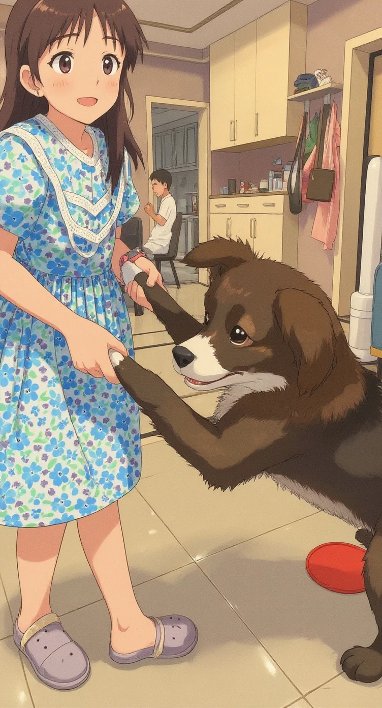 flux-context.com, flux kontext, style: ghibli, prompt: Change the style to Japanese Ghibli style, keeping the characters and environment unchanged.