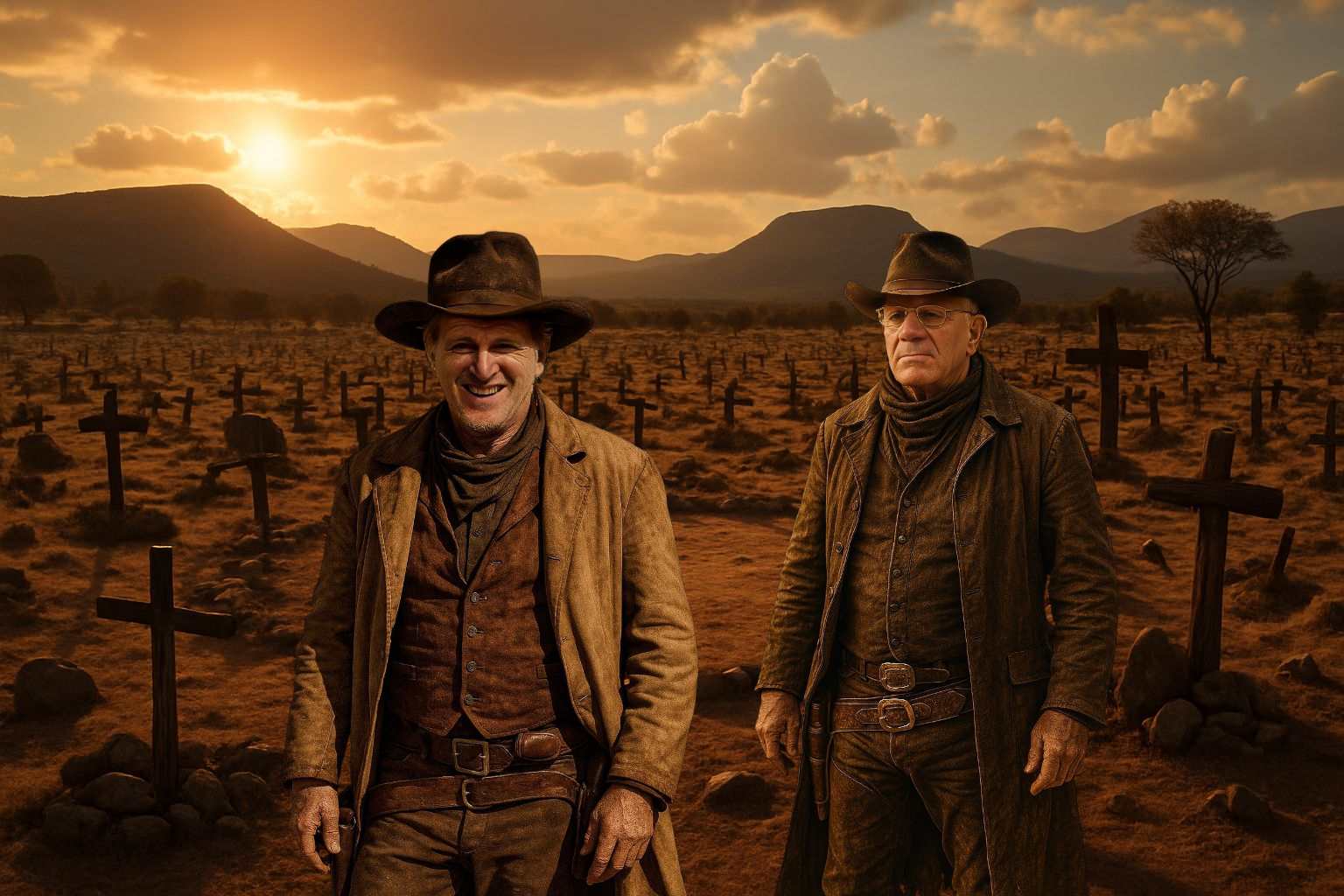 AI Generated Image - 19:28
ChatGPT
:
con figuras en 3D:
اس
32
Prompt en inglés:
Create a detailed 3D scene in the style of marvel animation, featuring a group of Old West outlaws. The characters should have expressive cartoon-like faces, exaggerated features, and wear classic western outfits-cowboy hats, bandanas, leather vests, boots with spurs. The environment should include a dusty frontier town with wooden buildings, saloons, and a golden sunset in the background. Use warm, cinematic lighting, smooth textures, and a dramatic yet family-friendly tone. The image should resemble a still from a Pixar movie, with rich colors and emotional storytelling.